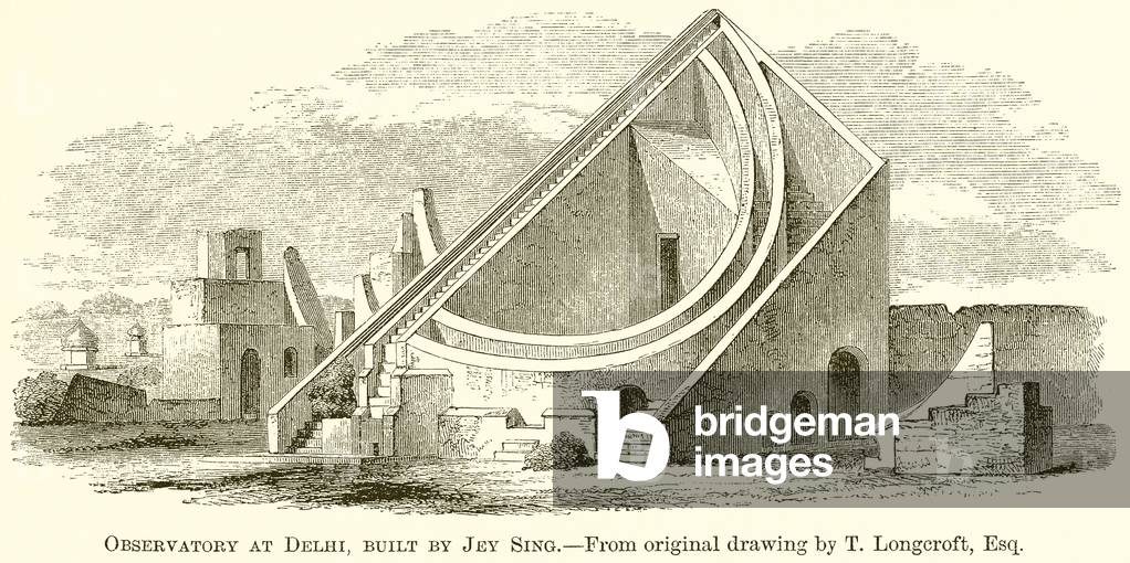 Observatory at Delhi, built by Jey Sing (engraving)