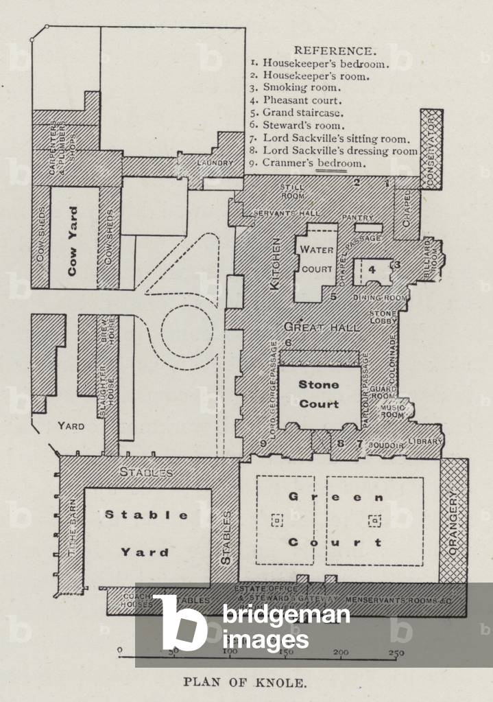 Plan of Knole (litho)