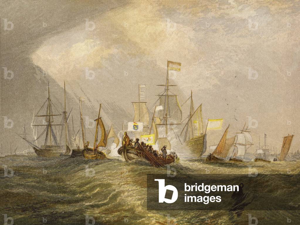 Landing of the Prince of Orange (colour litho)
