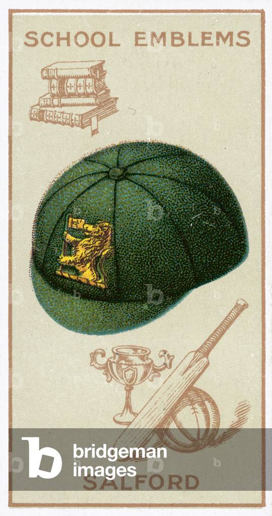 Municipal Secondary School For Boys, Pendleton, Salford, Lancashire (colour litho)