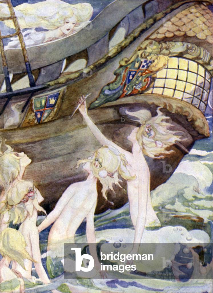 The Little Mermaid (colour litho)