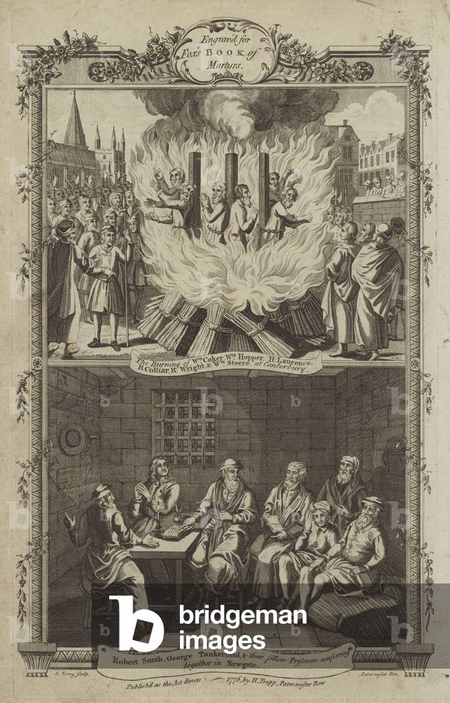 Illustration for Fox's Book of Martyrs, 1776 edition (engraving)