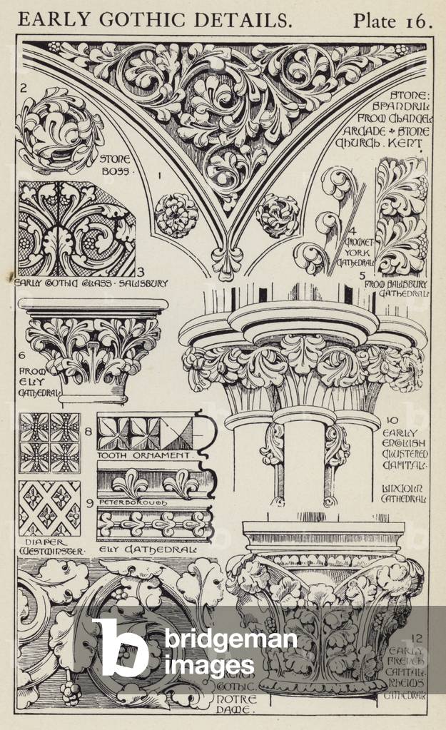 Early Gothic Details (litho)