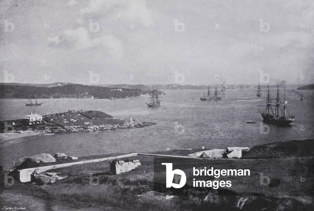 Sydney, NSW: Harbour and Watson's Bay (b/w photo)