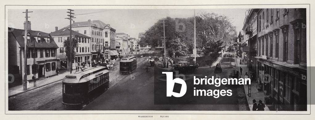 Newport, Rhode Island: Washington Square (b/w photo)