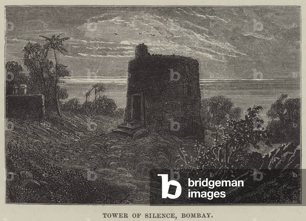 Tower of Silence, Bombay (engraving)