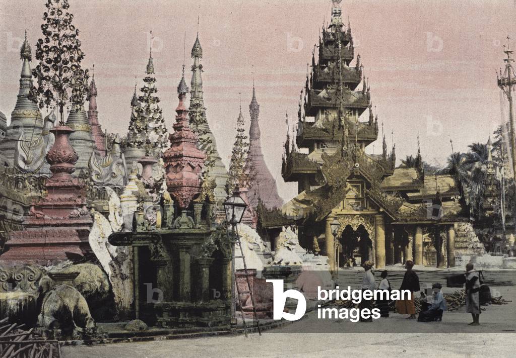 Rangoon, Pagode De Choue Dagoun (colour photo)