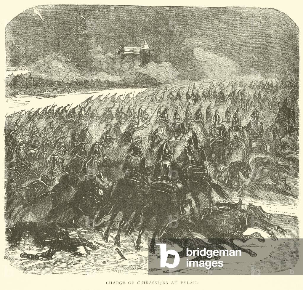 Charge of Cuirassiers at Eylau (engraving)