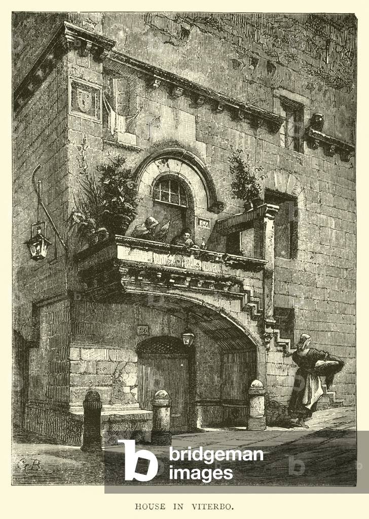 House in Viterbo (engraving)