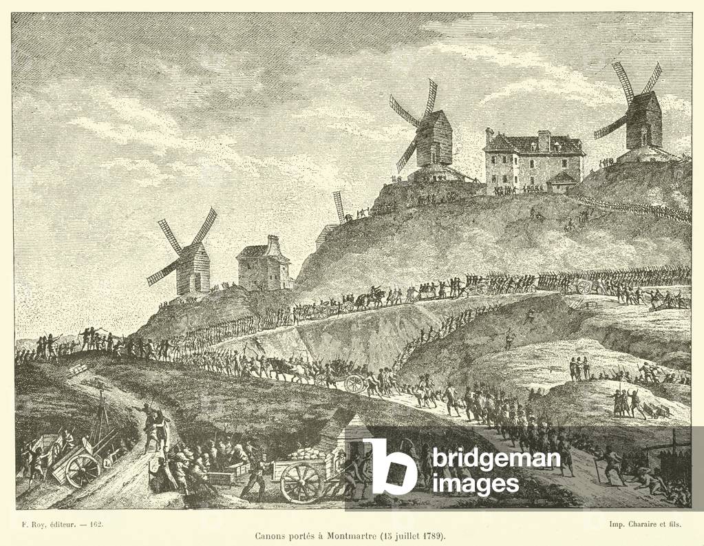 Canons portes a Montmartre, 15 juillet 1789 (engraving)