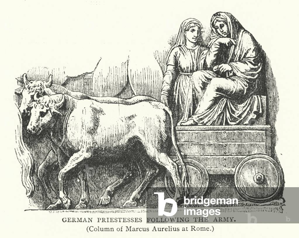 German Priestesses following the Army (engraving)