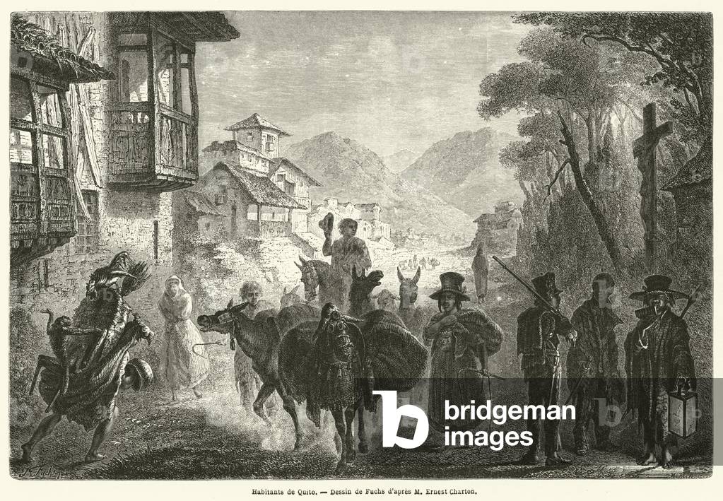 Habitants de Quito (engraving)