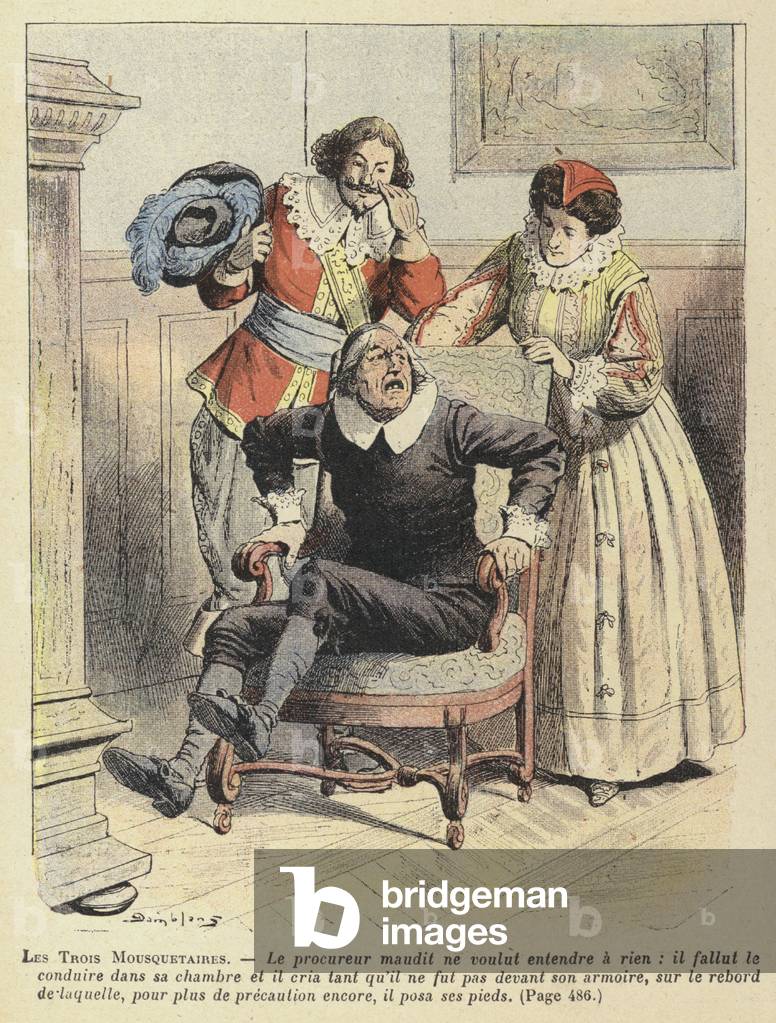 Les Trois Mousquetaires by Alexandre Dumas (colour litho)