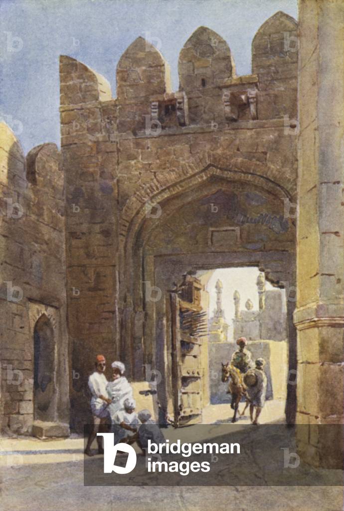 The Shahpur Gate, Bijapur (colour litho)