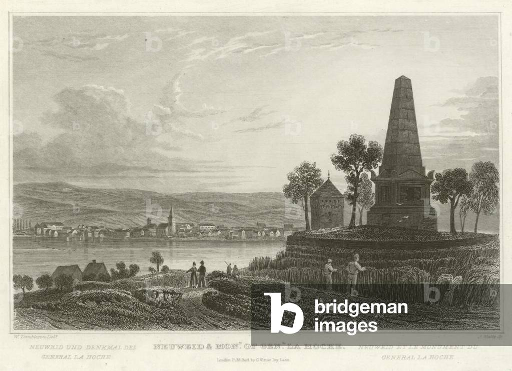 Neuweid and Monument of General La Hoche (engraving)