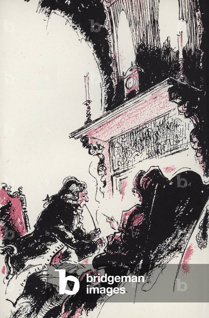 Illustration for Moll Flanders by Daniel Defoe (colour litho)