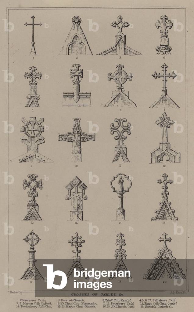 Crosses on Gables, etc (engraving)