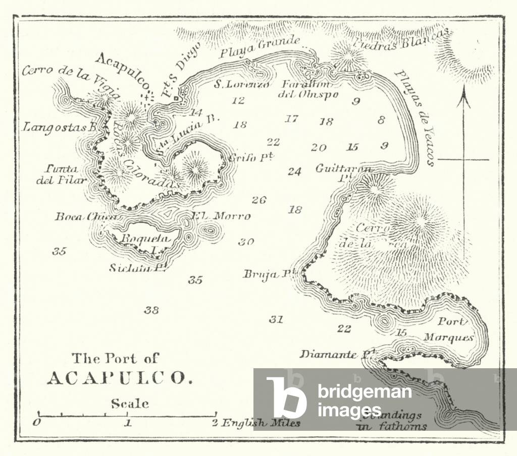 The Port of Acapulco (engraving)
