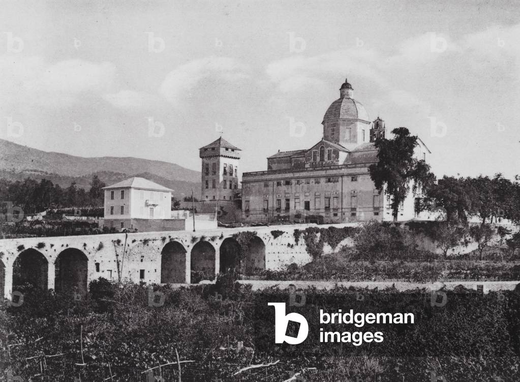 Loano, Monte Carmelo (b/w photo)