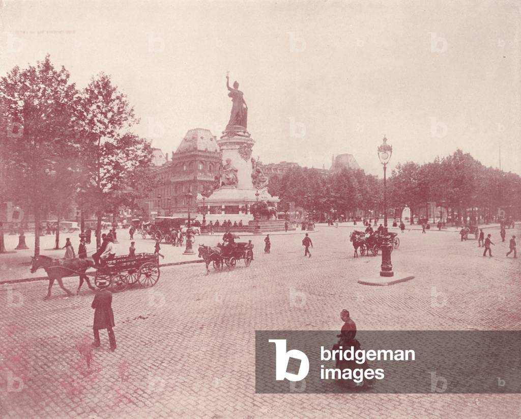 Paris: Place de la Republique (b/w photo)