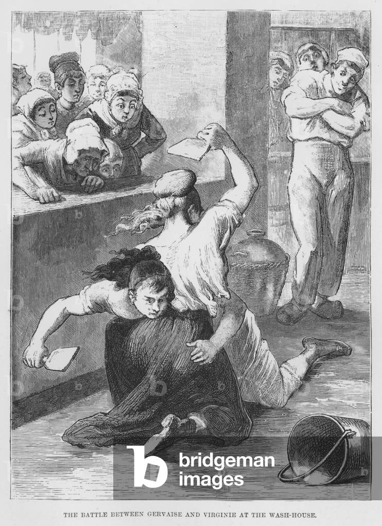 Illustration for The Assommoir, A Realistic Novel, by Emile Zola (engraving)