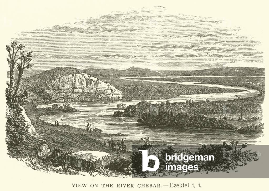 View on the River Chebar, Ezekiel, i, i (engraving)