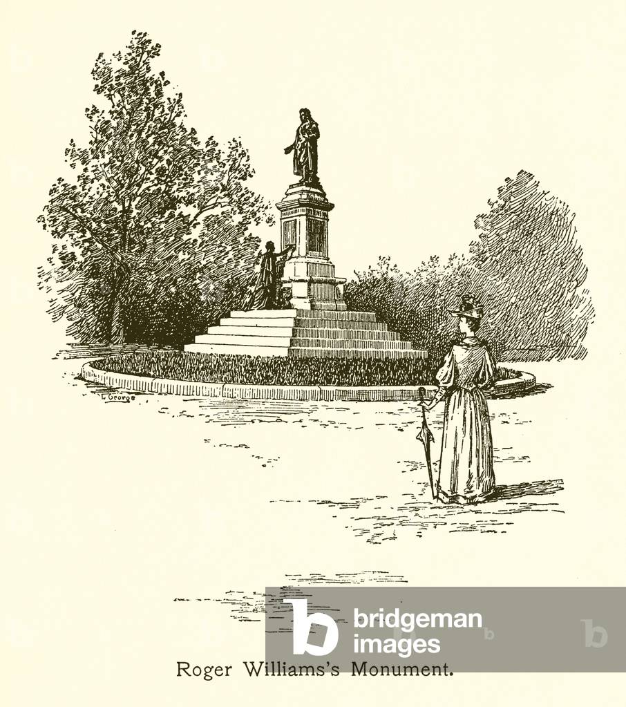 Roger Williams's Monument (engraving)
