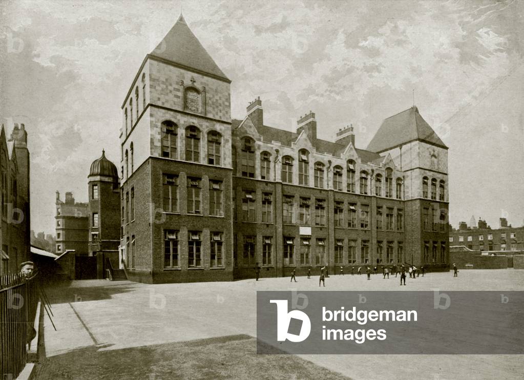 A Famous London Board School (b/w photo)
