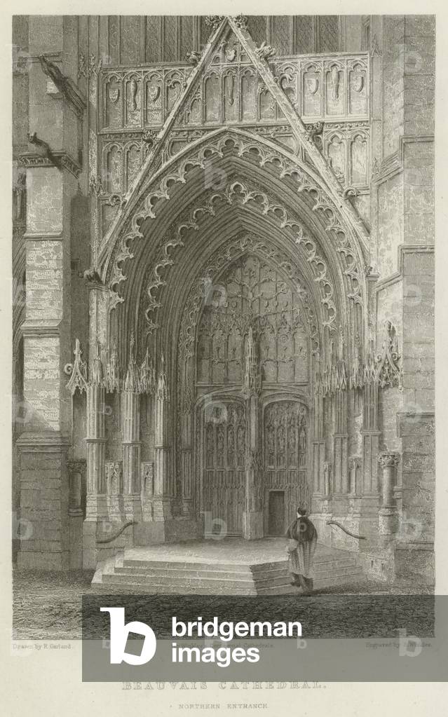 Beauvais Cathedral, Northern Entrance (engraving)