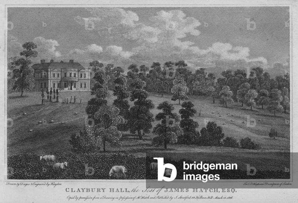 Claybury Hall, the seat of James Hatch (engraving)
