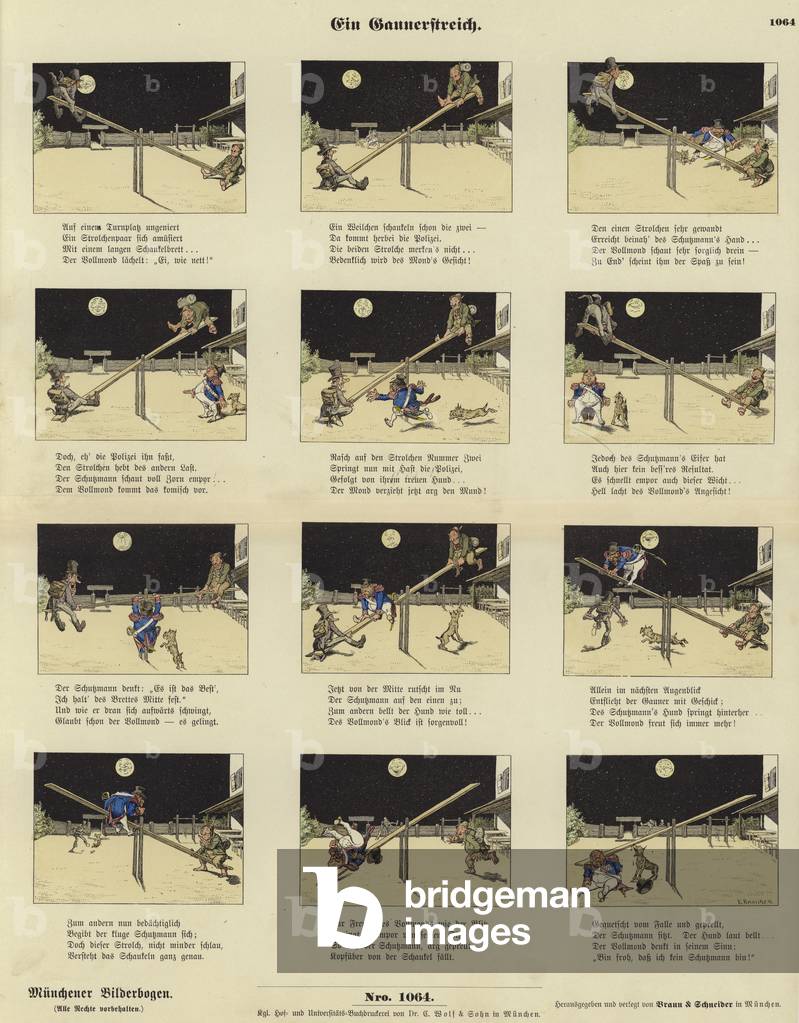 Seesaw (coloured engraving)