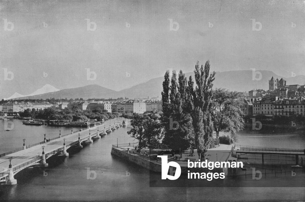 Geneve, Vue Generale (b/w photo)