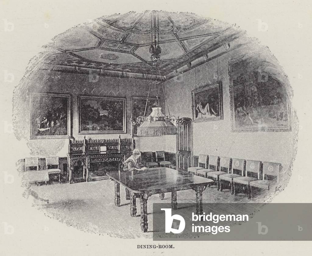 Lismore Castle, Dining-Room (litho)