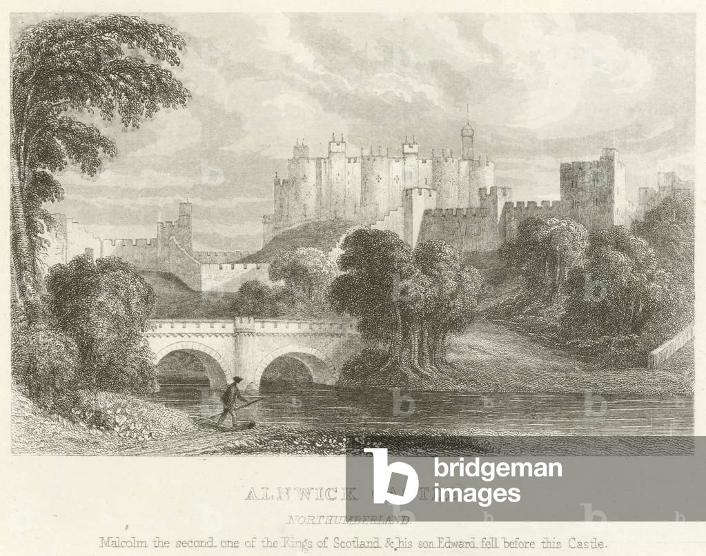 Alnwick Castle, Northumberland (engraving)