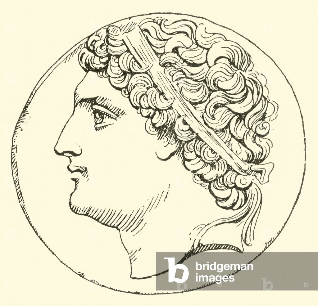 Hiero II of Syracuse, 275-216 BC (engraving)