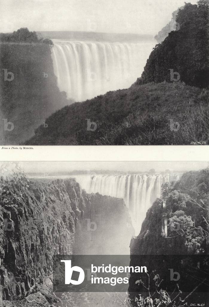 Victoria Falls (b/w photo)