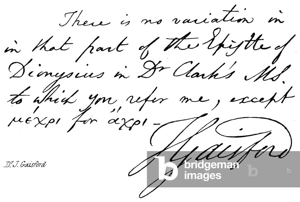 Dr J Gaisford (engraving)