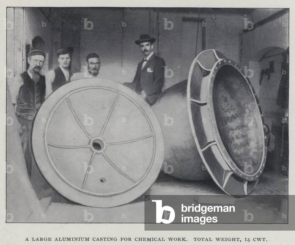 A Large Aluminium Casting for Chemical Work, Total Weight 14 cwt (b/w photo)