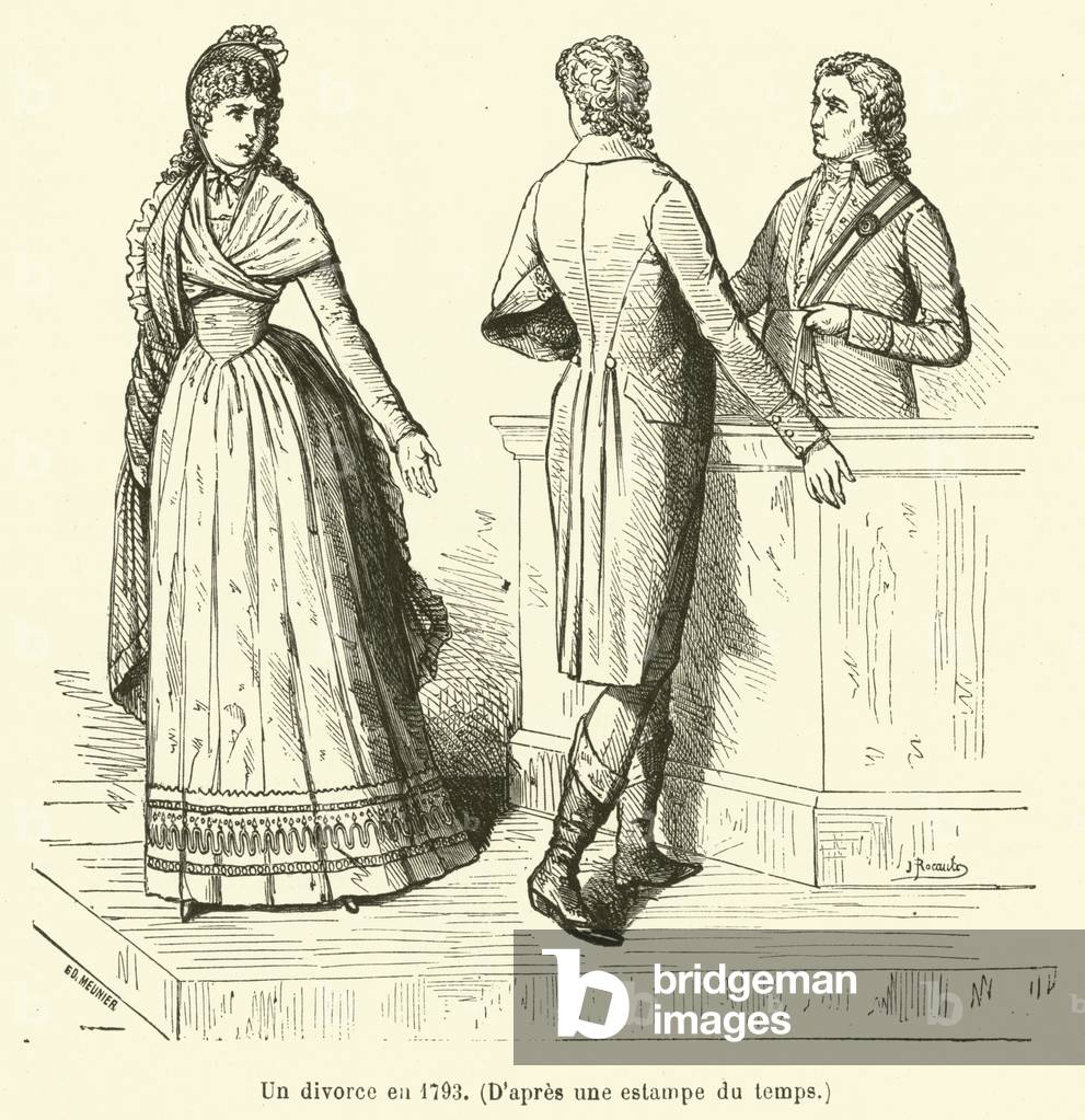 Un divorce en 1793 (engraving)