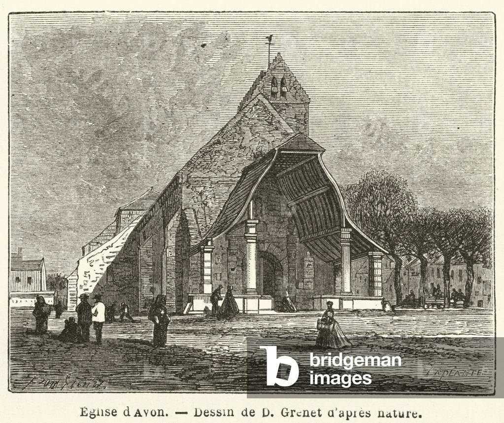 Eglise d'Avon (engraving)