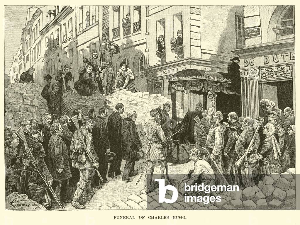 Funeral of Charles Hugo (engraving)