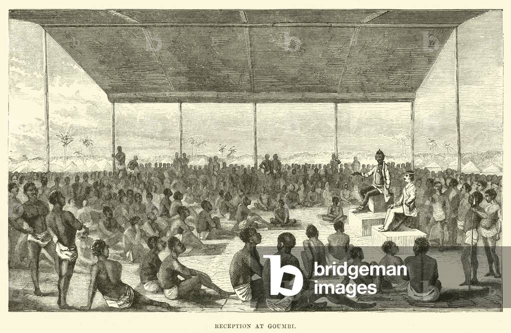 Reception at Goumbi (engraving)