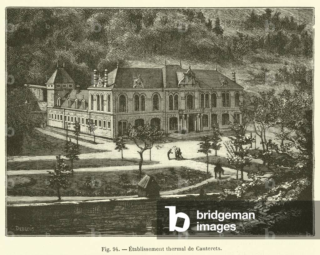 Etablissement thermal de Cauterets (engraving)