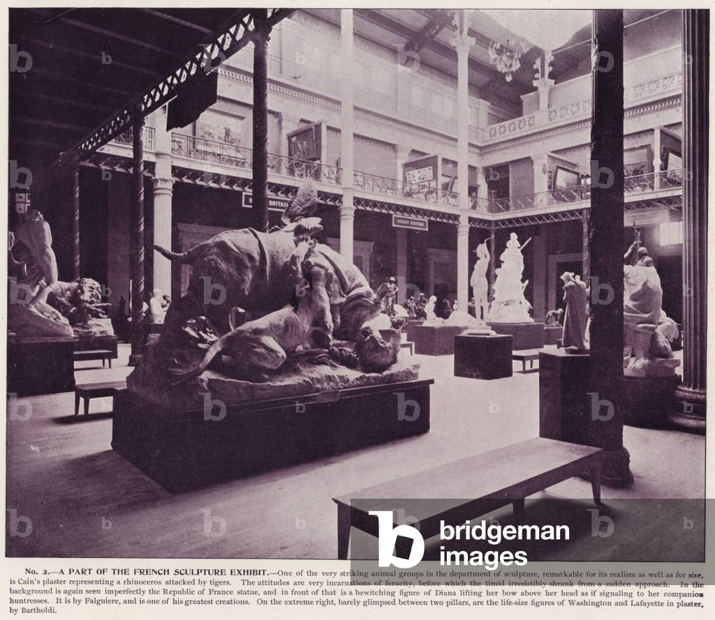 Chicago World's Fair, 1893: No 2, A Part of the French Sculpture Exhibit (b/w photo)