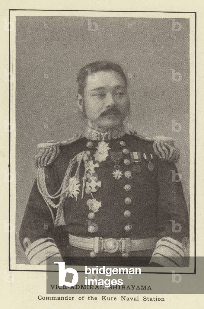 Vice-Admiral Shibayama, Commander of the Kure Naval Station (b/w photo)