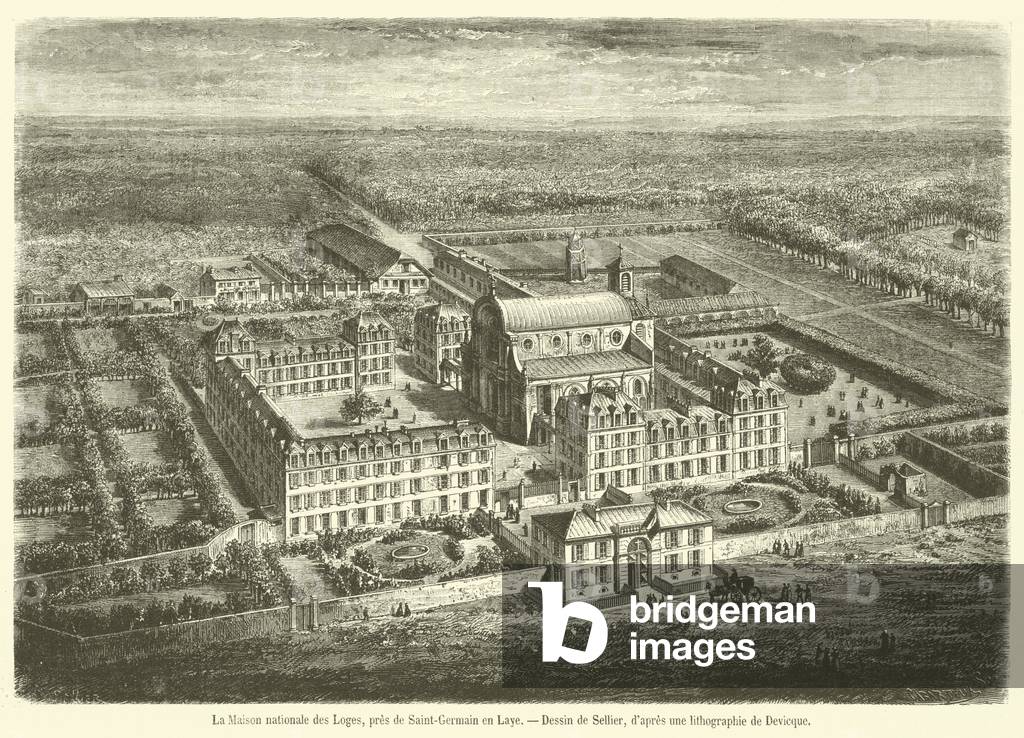 La Maison nationale des Loges, pres de Saint-Germain en Laye (engraving)