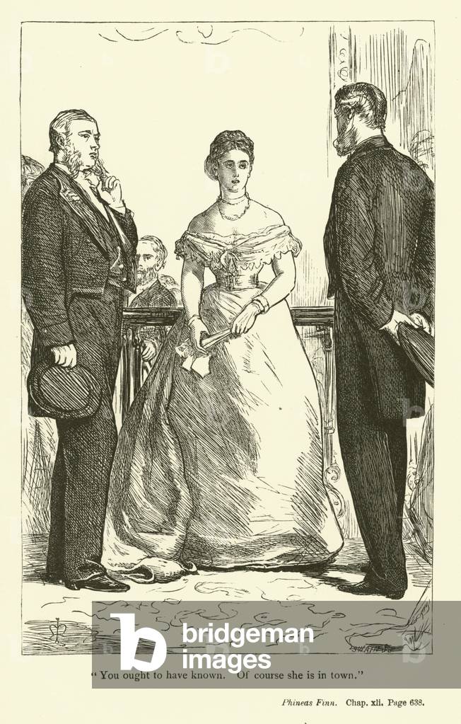Illustration for Phineas Finn by Anthony Trollope (engraving)