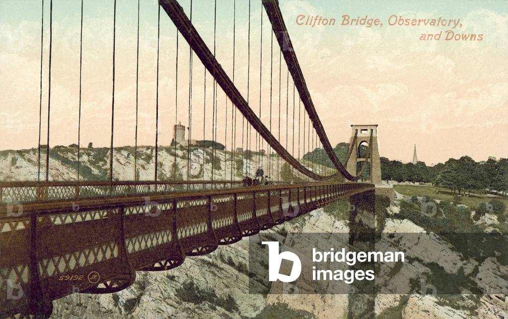 Clifton Bridge and Observatory (colour photo)