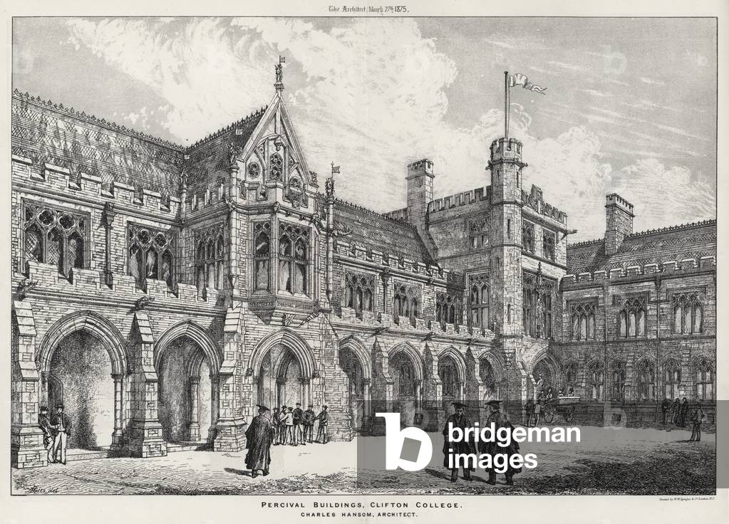 Percival Buildings, Clifton College (engraving)
