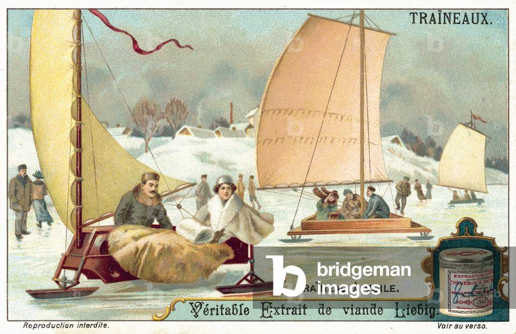 Ice yachting (chromolitho)